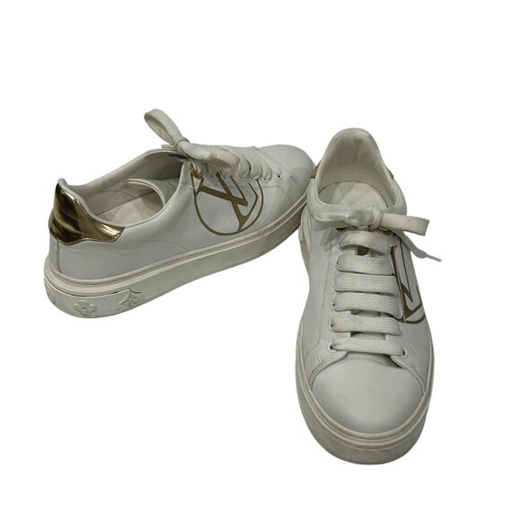 $1590 Louis Vuitton white Time-Out sneakers size 8.5 / 38.5 - Picture 2 of 7